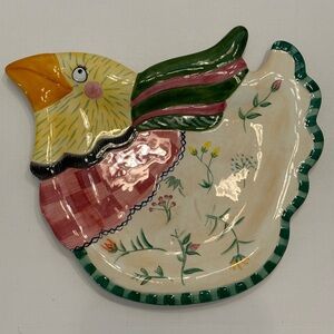 Fits and Floyd Gypsy Chicks Canapé 9 inch Serving Plate Wall Hanging Whimsical
